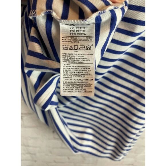 OLD NAVY set of 3 cream red blue check striped top tunic shirt long sleeve XXL - Picture 9 of 10